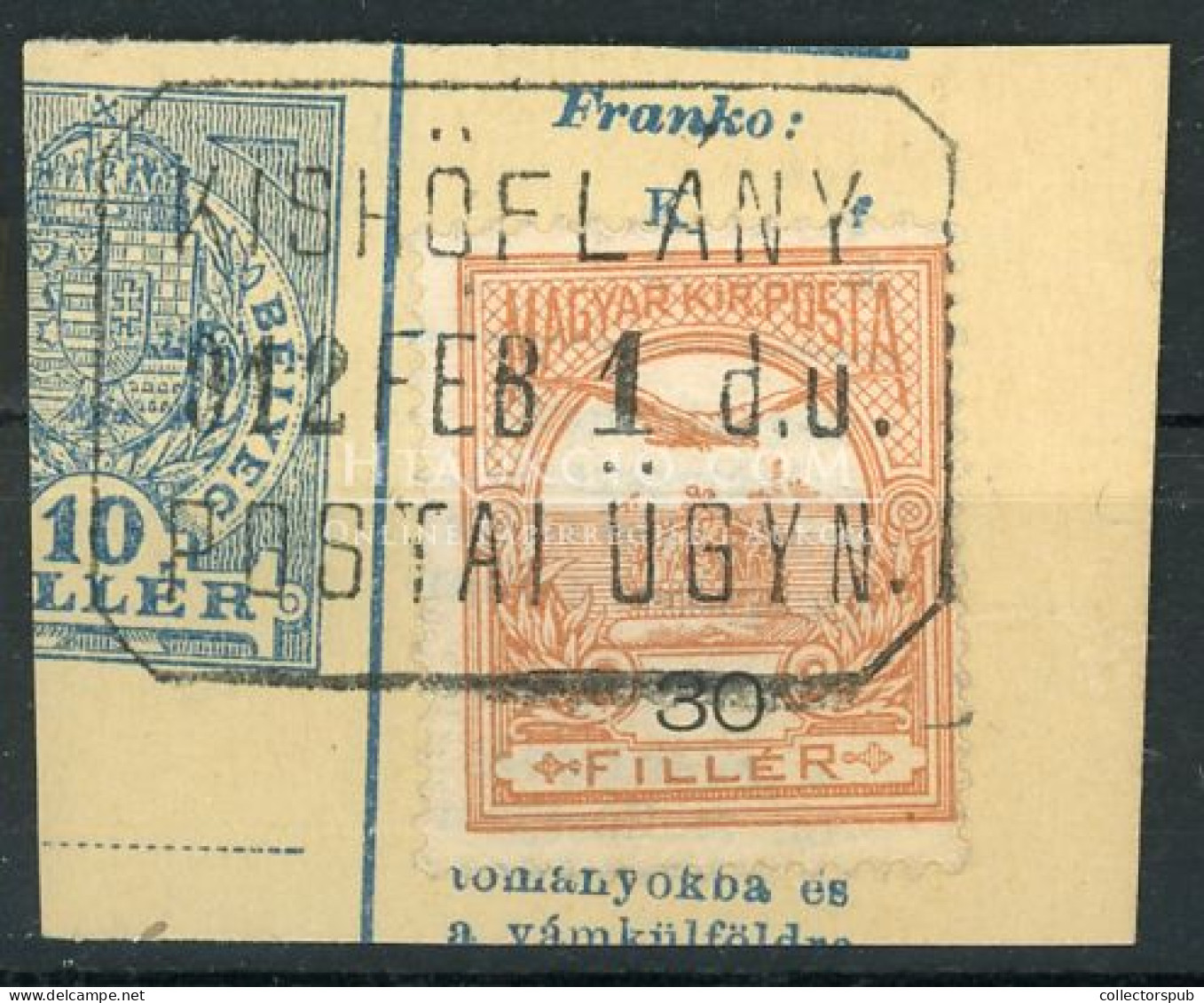 POSTAÜGYNÖKSÉG Bélyegzés KISHÖFLÁNY - Used Stamps