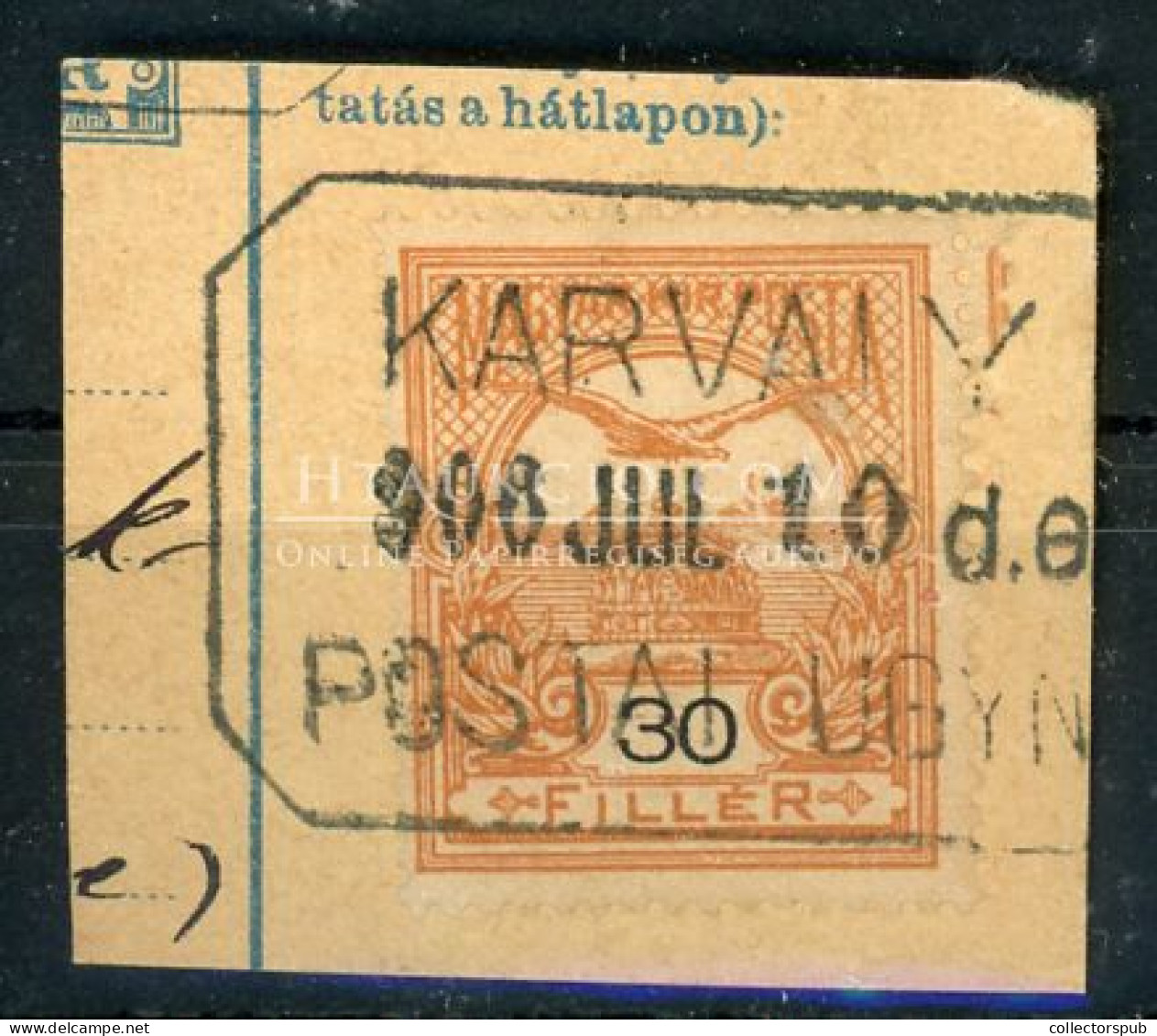 POSTAÜGYNÖKSÉG Bélyegzés KARVALY - Used Stamps