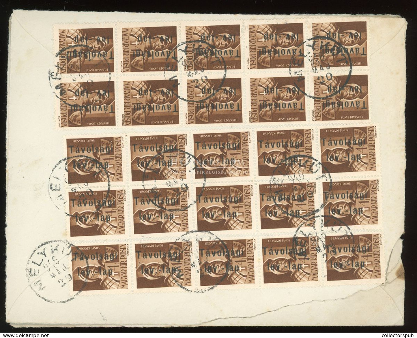 MÉLYKÚT 1946. Dekoratív, 30 Bélyeges Inflációs Levél Budapestre - Used Stamps