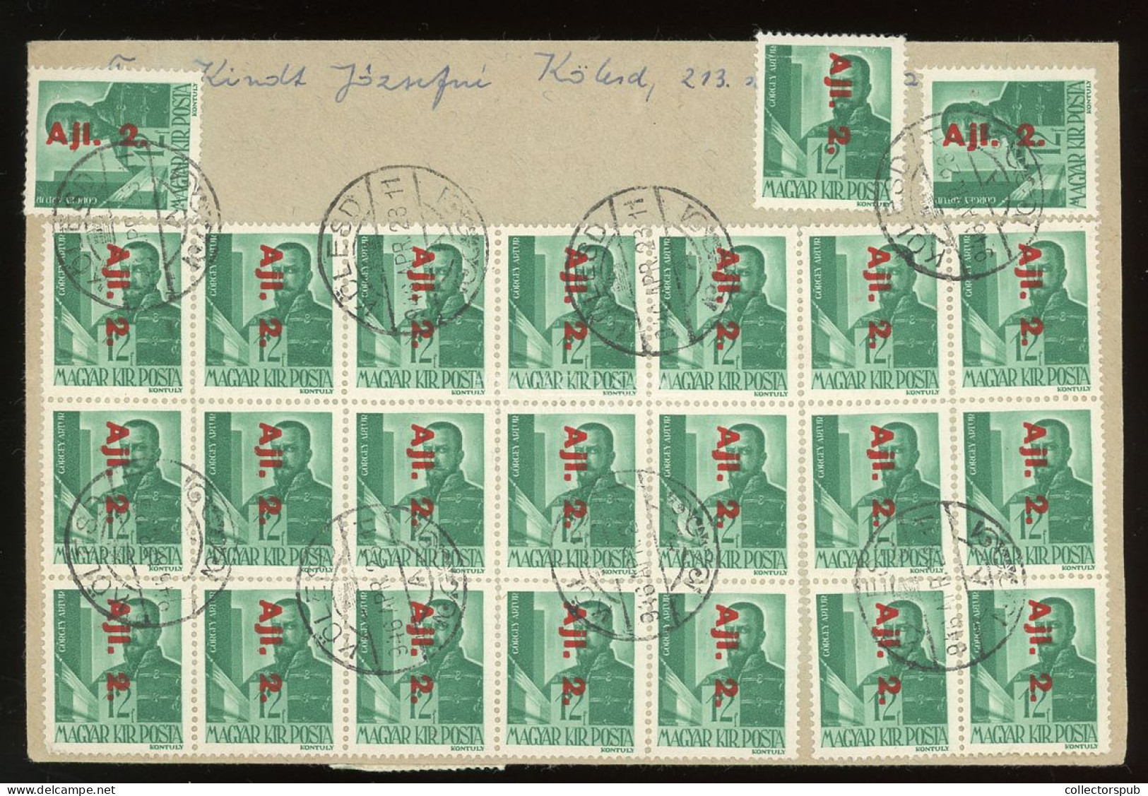 KÖLESD 1946. Dekoratív, 32 Bélyeges Inflációs, Vegyes Bérmentesítésű Levél Budapestre - Used Stamps
