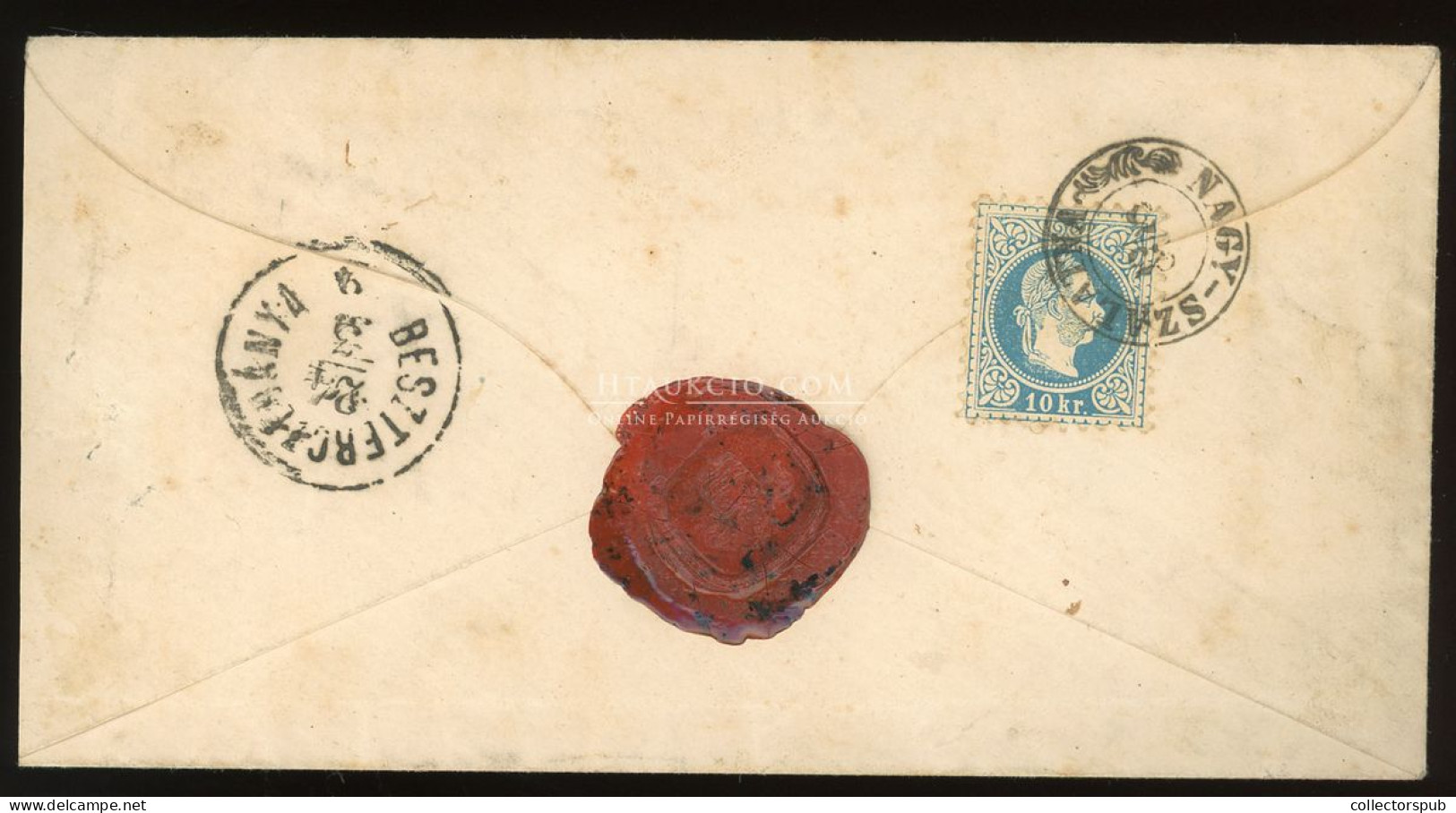 NAGYSZALATNA 1867. Szép Ajánlott, 5+10Kr-os Levél Besztercebányára Küldve - Usado