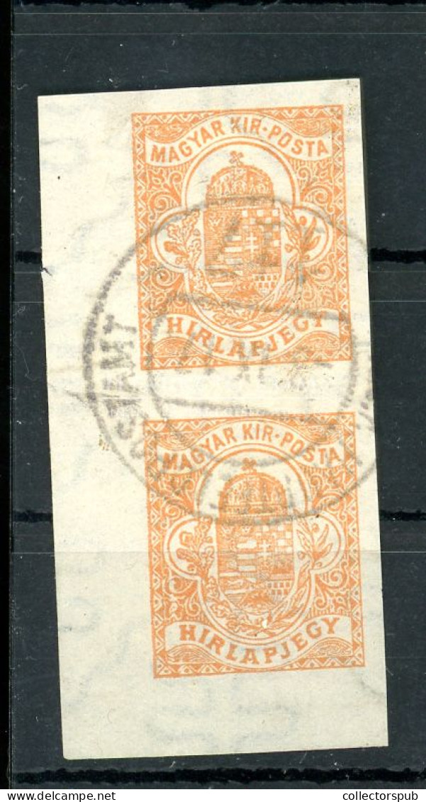 Hírlapbélyeg Függőleges ívszéli Pár  Táboriposta Bélyegzéssel - Used Stamps