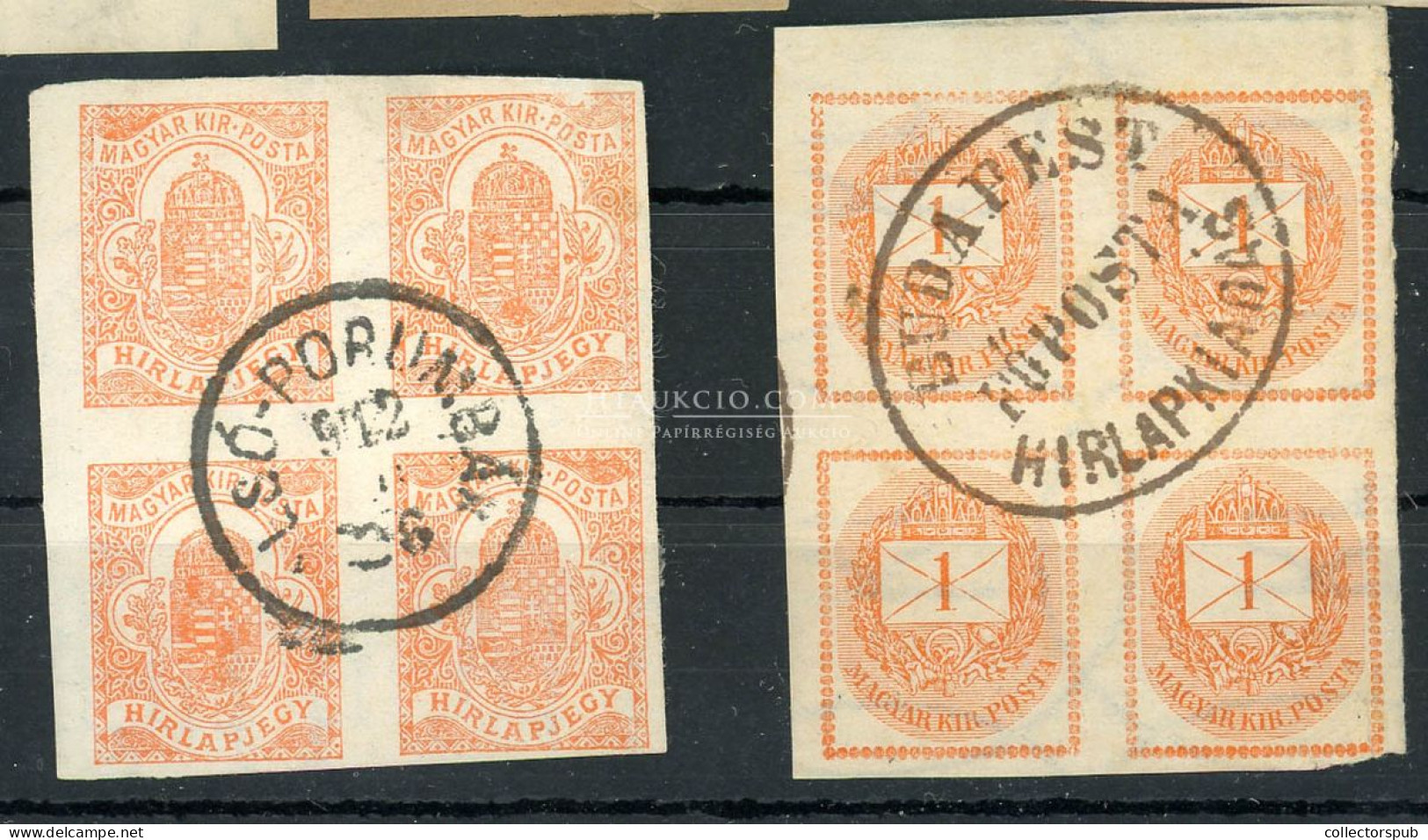 HÍRLAPBÉLYEG 2db Négyes Tömb, Szép Bélyegzésekkel - Used Stamps