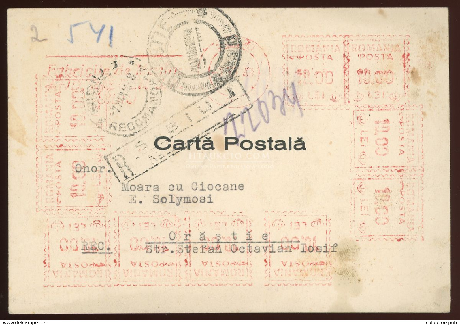 ROMÁNIA 1946. Ajánlott Belföldi Inflációs Levél, Francotyp Bérmentesítéssel - Autres & Non Classés
