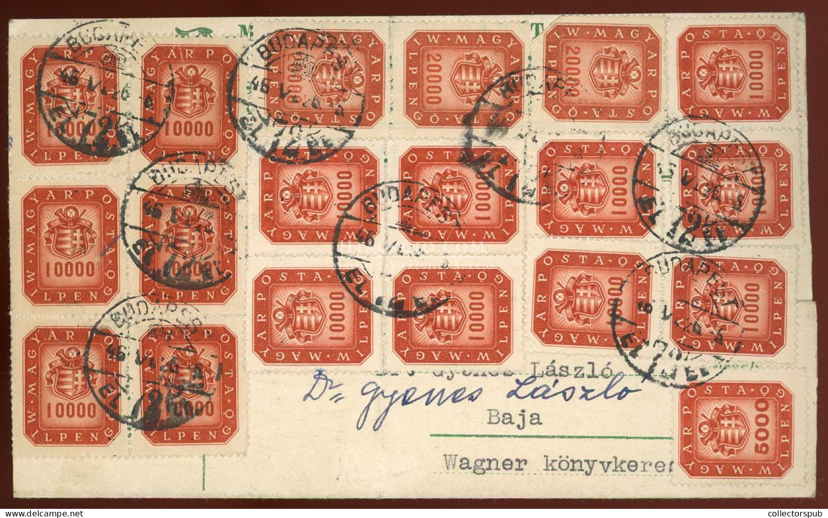 BUDAPEST 1946.05. Dekoratív Inflációs Levlap, érdekes Inflációs Tartalommal Bajára Küldve - Used Stamps