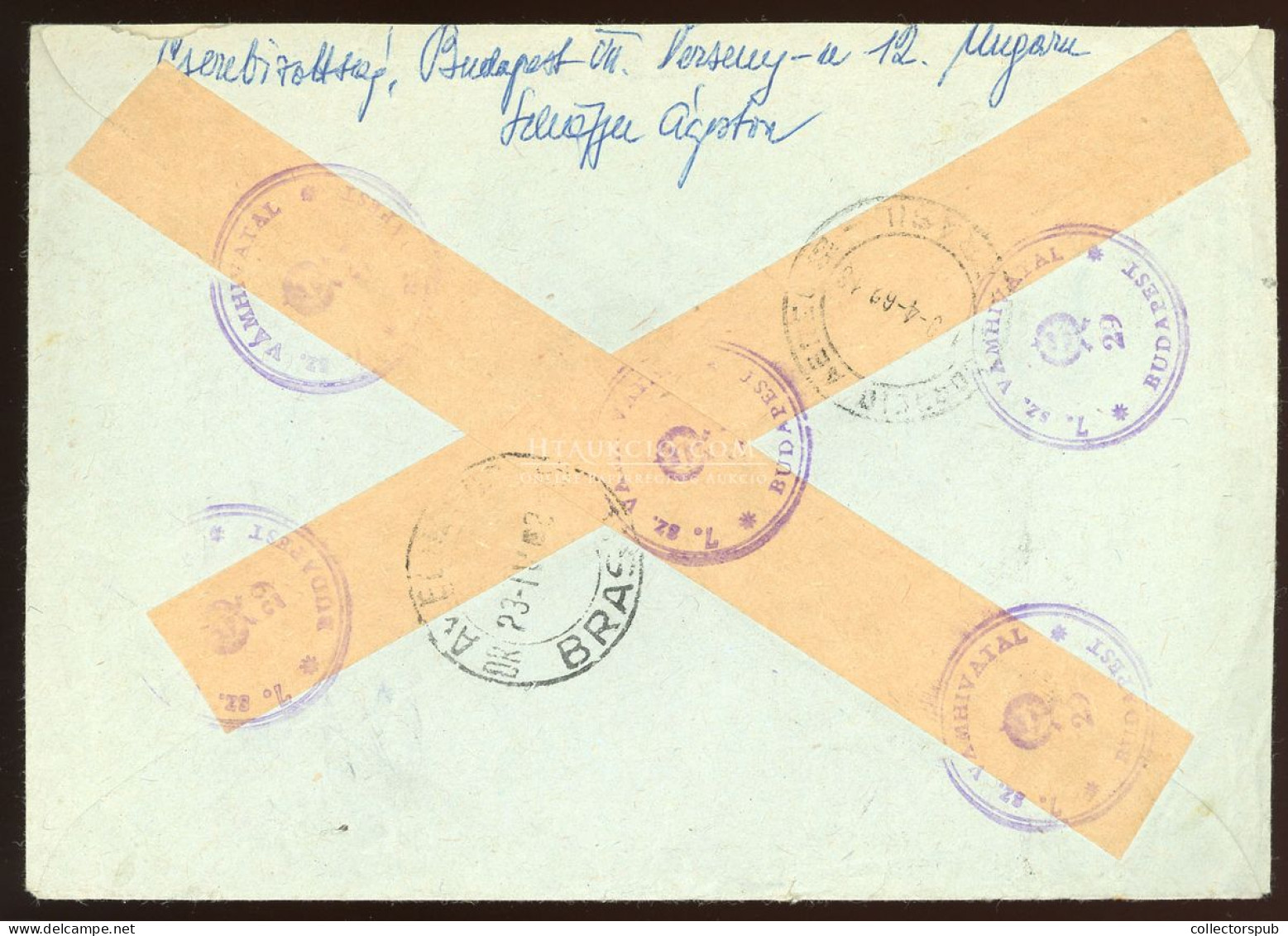 BUDAPEST 1962., Légi Levél Brazíliába - Oblitérés