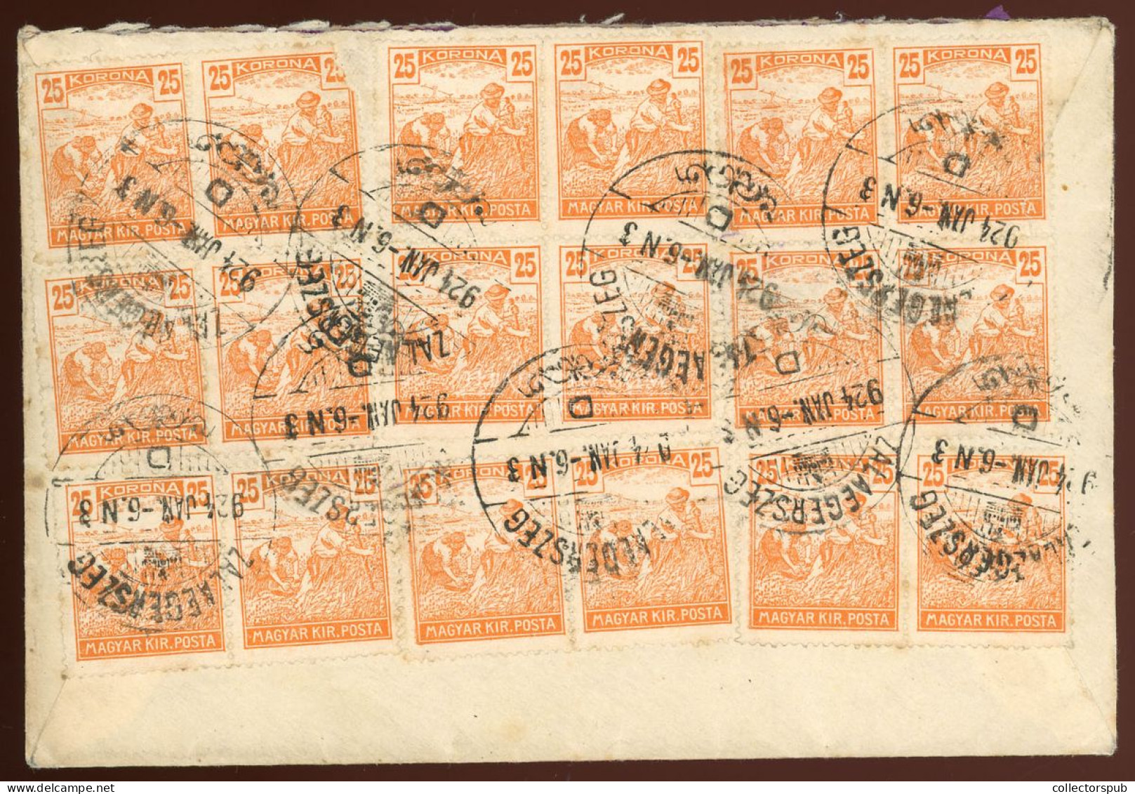 ZALAEGERSZEG 1924. Infla Levél  20*25K Bérmentesítéssel Üllőre - Used Stamps