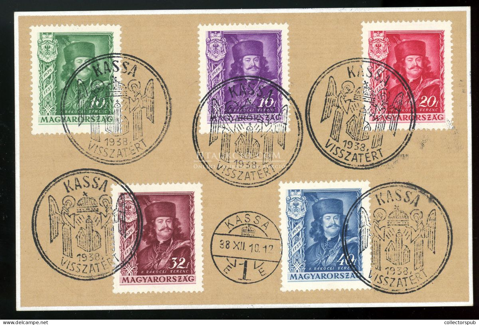 1938. Rákóci Sor Kassa Visszatért Bélyegzéssel - Used Stamps
