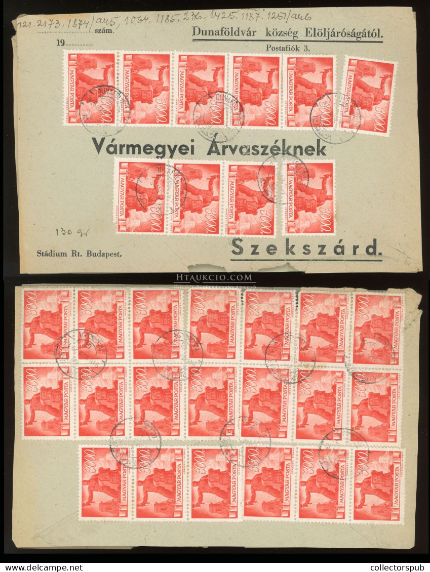 DUNAFÖLDVÁR 1946. Dekoratív Inflációs Levél Szekszárdra Küldve - Used Stamps