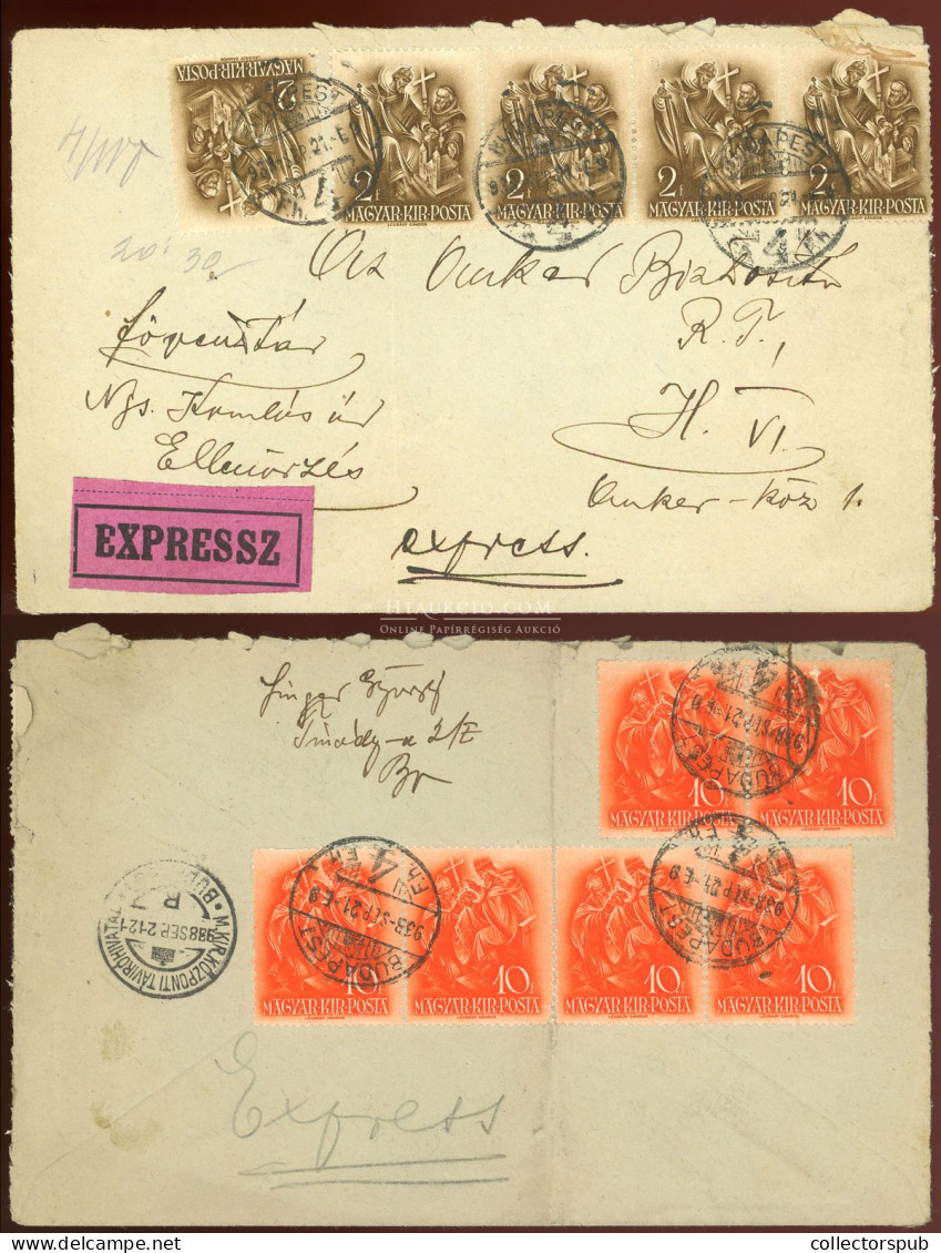 BUDAPEST 1938. Helyi Expressz Levél Szent István Bélyegekkel - Used Stamps