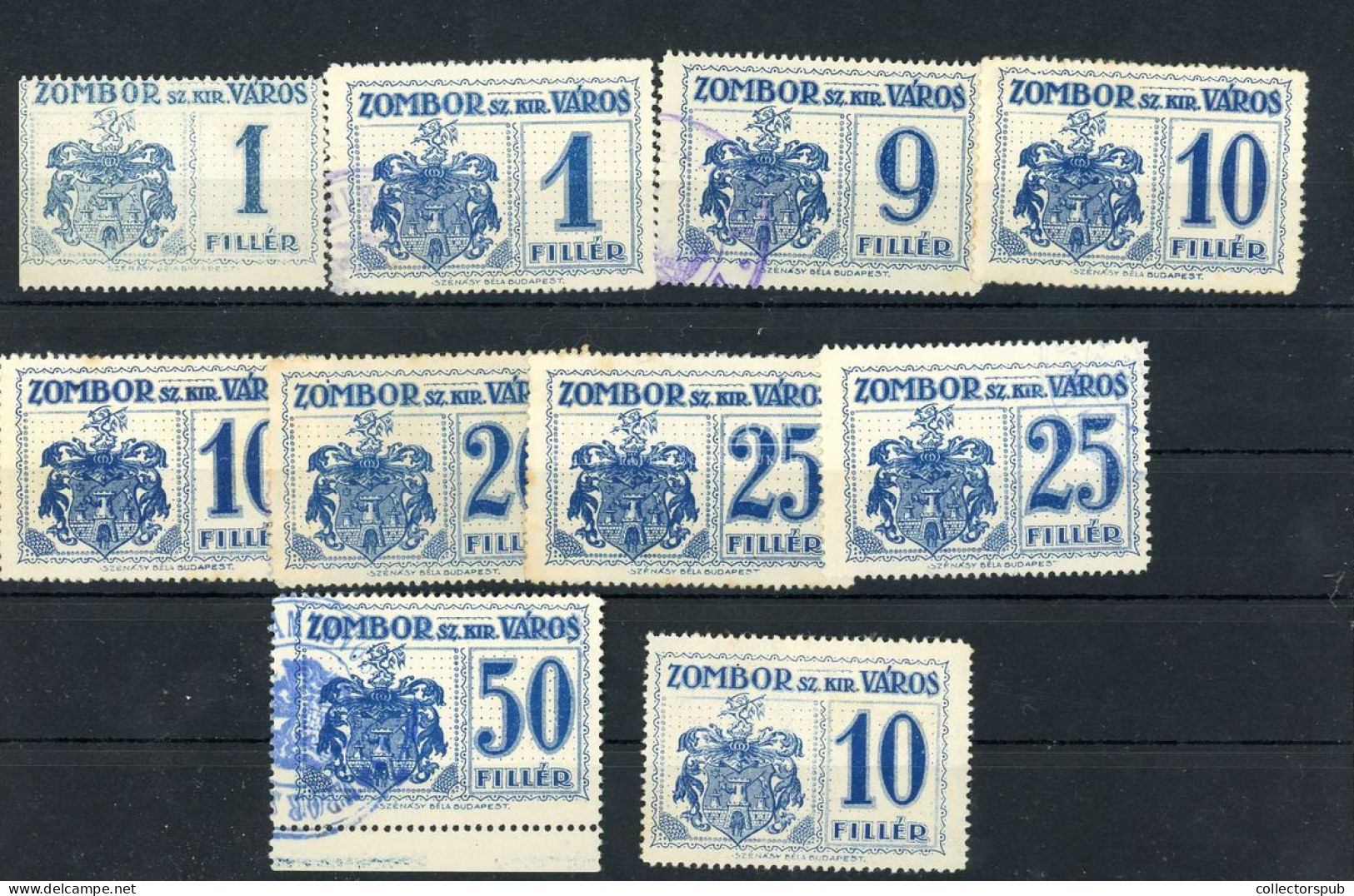 ZOMBOR Városi Illetékbélyegek, Kis Tétel - Used Stamps