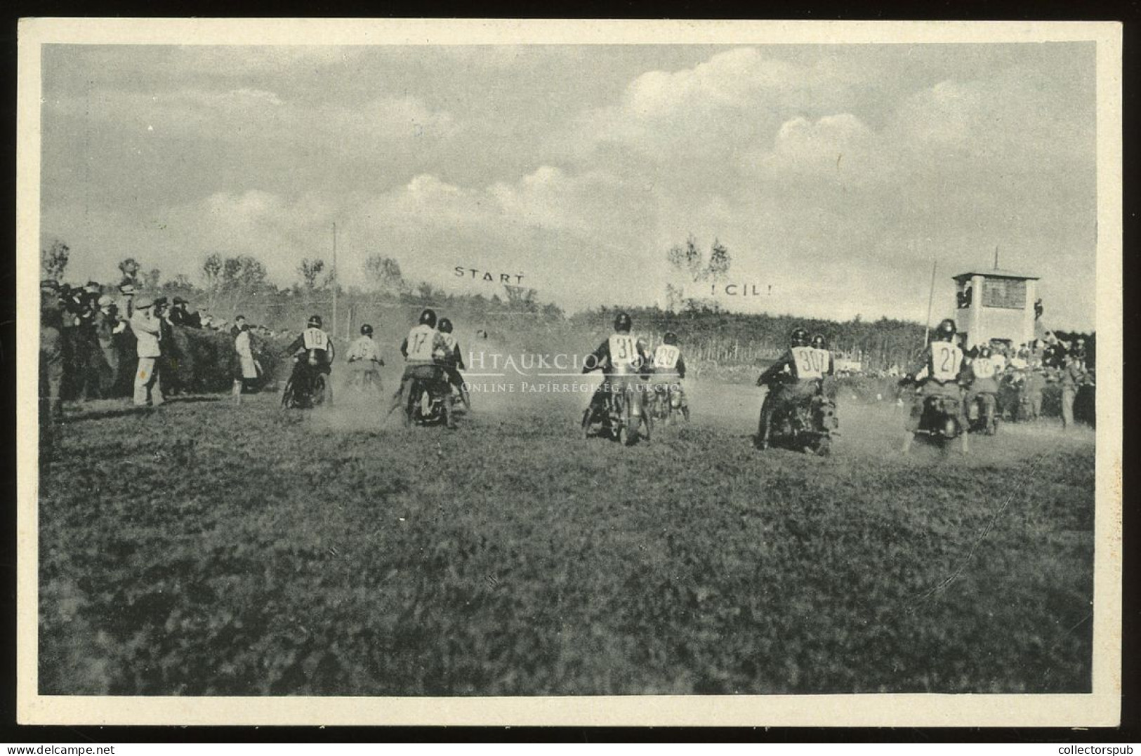 MOTORKERÉKPÁR VERSENY 1938. Fotós Képeslap - Hungría