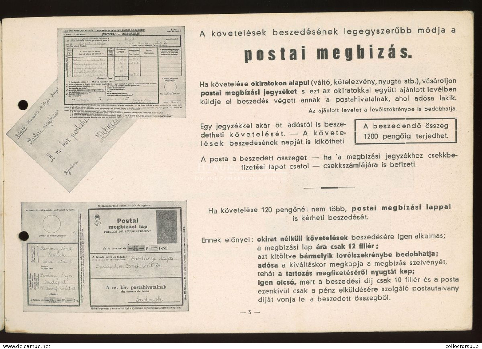 1938 A M. Kir. Posta A Közönség Szolgálatában, Ismertető Füzet, 1938. évi 1. Szám, Tűzött Papírkötésben - Zonder Classificatie