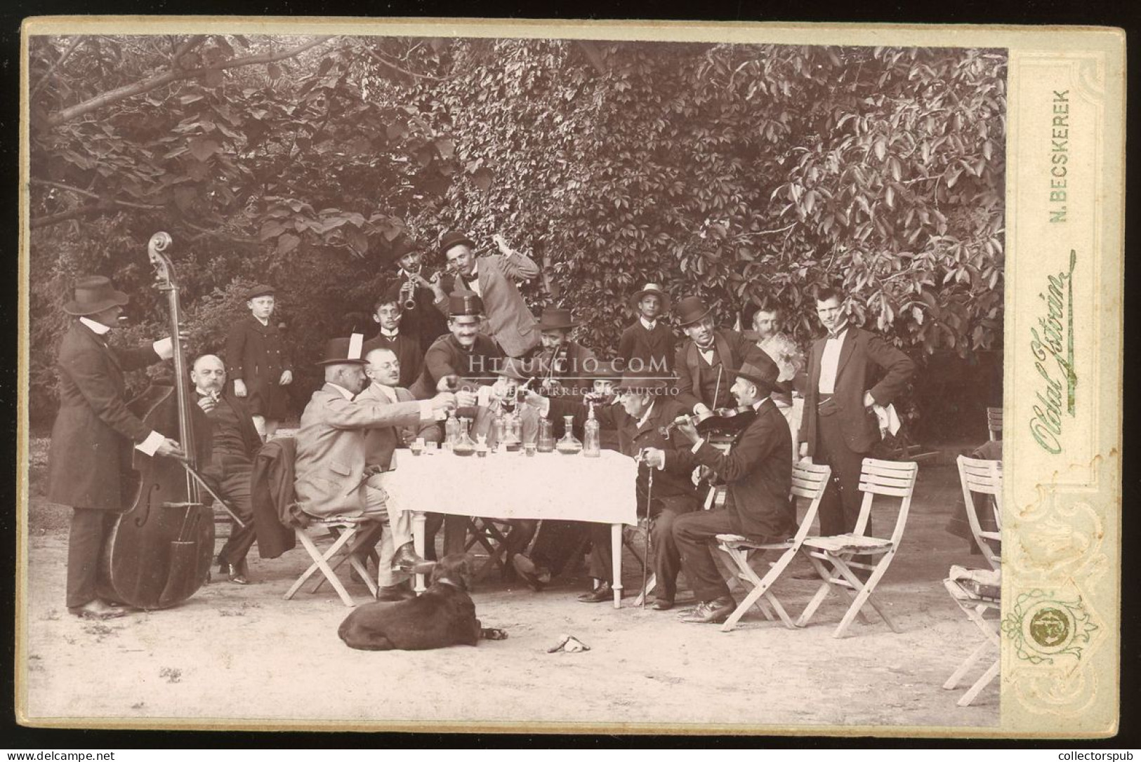 NAGYBECSKEREK 1890-1900. Ca. Vigadozó Társaság, Nagyon Szép és Ritka Cabinet Fotó (kedvencem) - Alte (vor 1900)