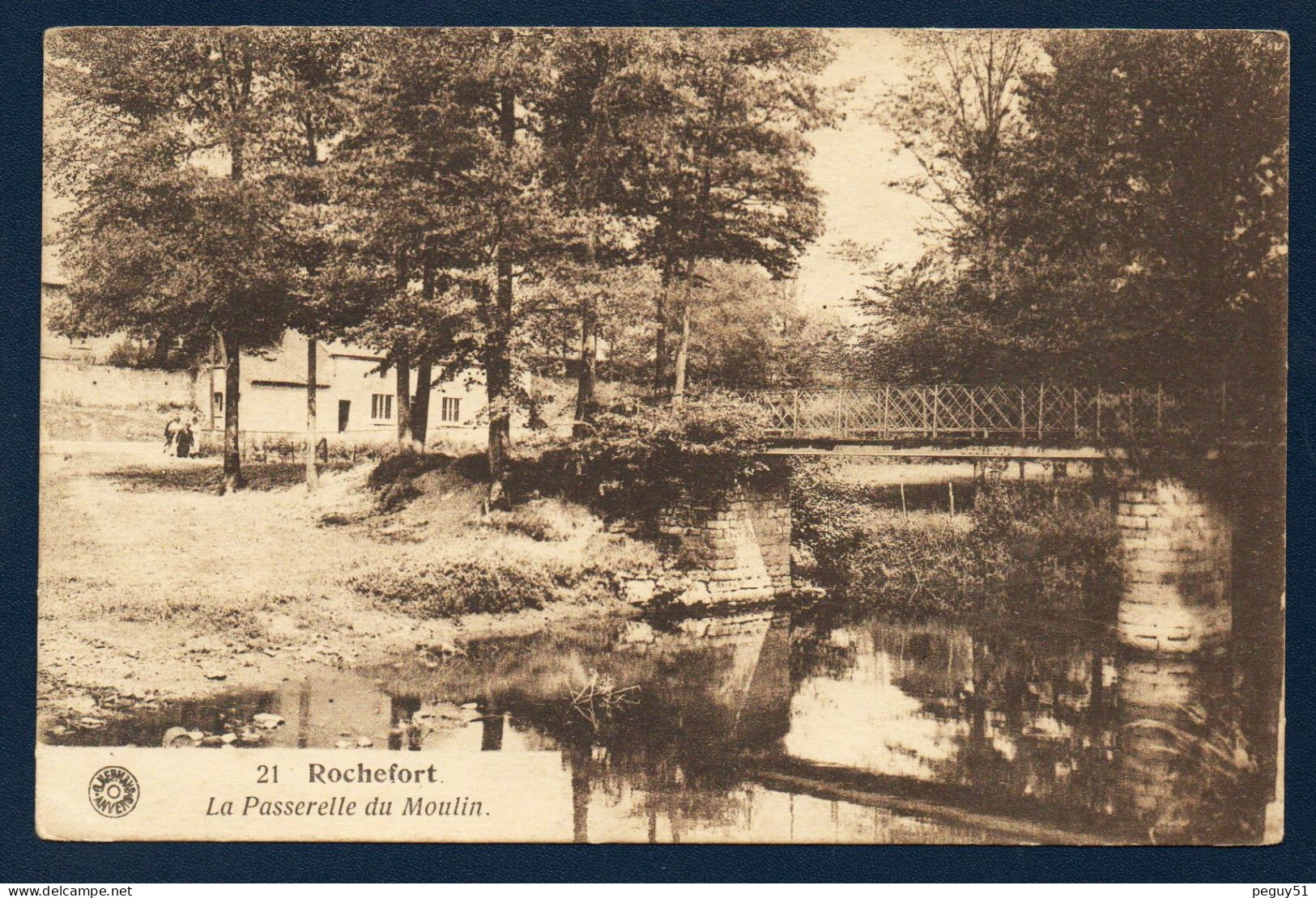 Rochefort (Namur). La Passerelle Du Moulin. - Rochefort