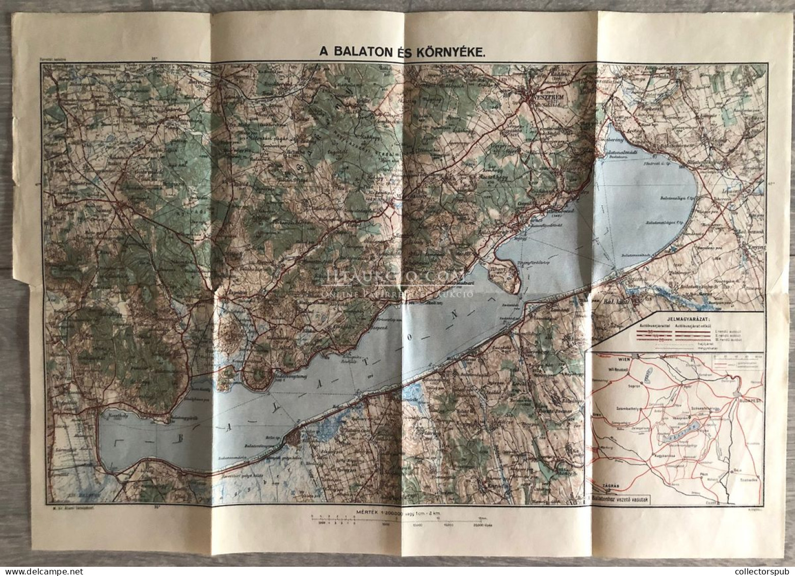 BALATON és Környéke, Régi Térkép 1930. Ca. 46*31 Cm  1930. Ca. - Zonder Classificatie