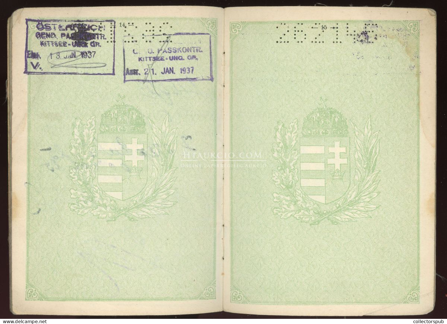 ÚTLEVÉL 1932.  Föld (Rosenfeld) Aurél újságíró, fényképes útlevele 1937-ig használva.passport