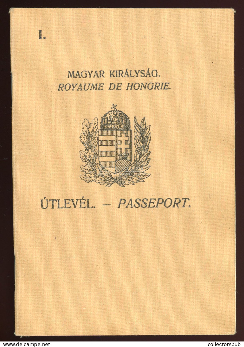 ÚTLEVÉL 1930. Két Személy Részére Passport - Sin Clasificación