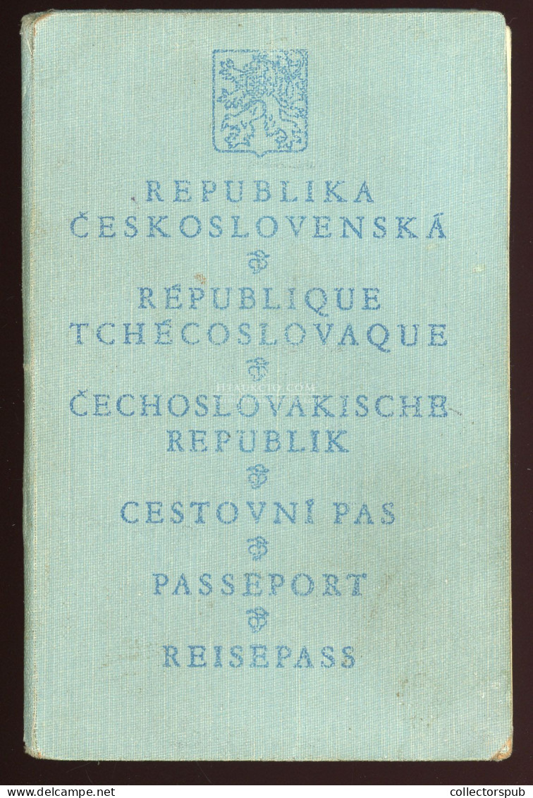 ÚTLEVÉL 1933. Csehszlovát útlevél, Magyar Személy Részére, Konzuli Illetékbélyegekkel, érdekes Darab! Passport - Zonder Classificatie