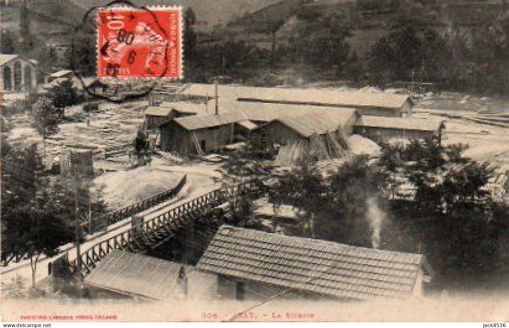 Carte Postale Ancienne  - Circulé - Dép. 11 - AXAT - La Scierie - Petit Pli Diagonal En Bas - Axat