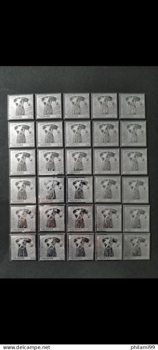 SILVER STAMPS (×30) 2005 GAMBIA Mi. Nr 5556 COT 180 € - Collections (sans Albums)