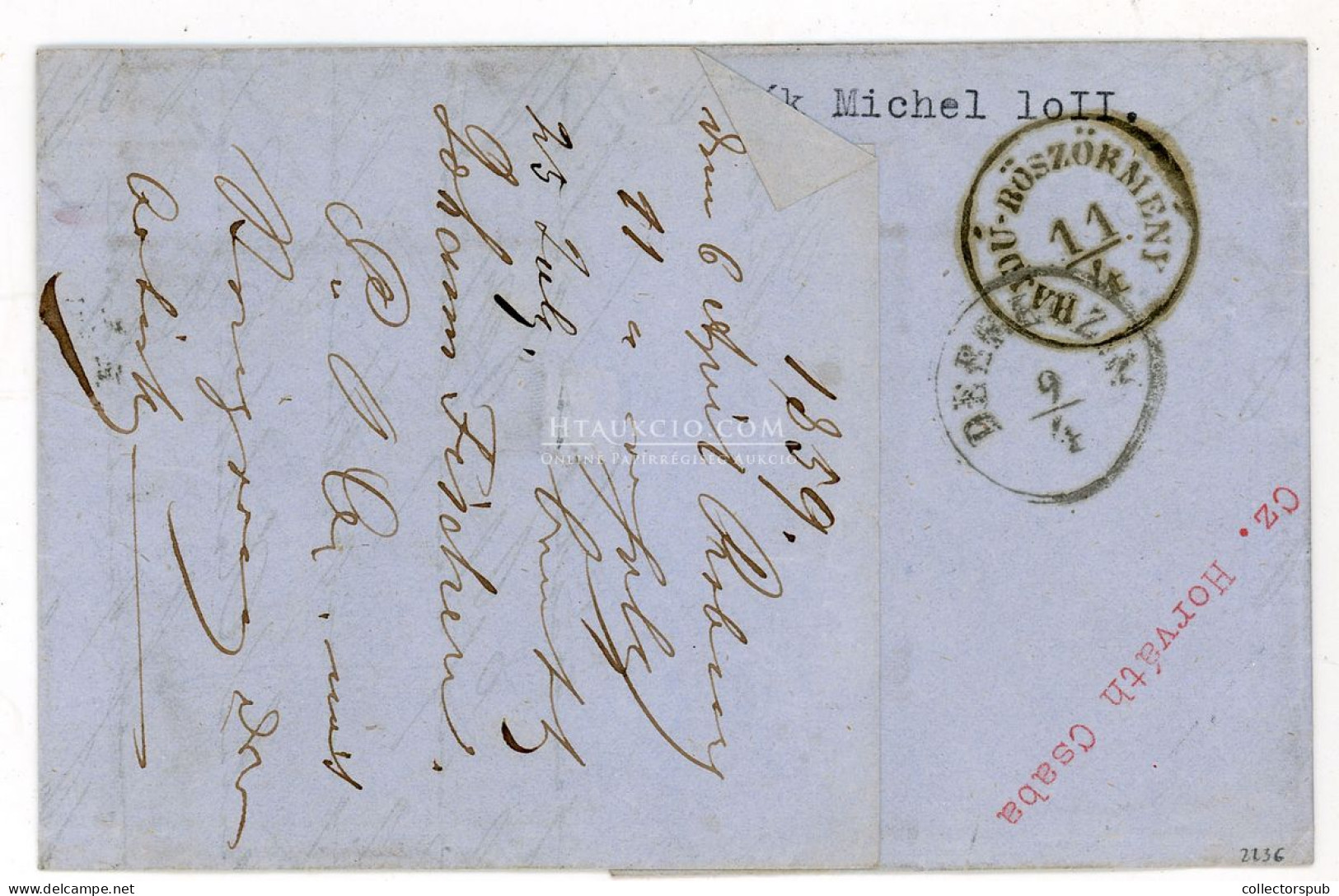 POZSONY 1859. Szép 2Kr-os Levél Hajdúböszörménybe Küldve - Used Stamps