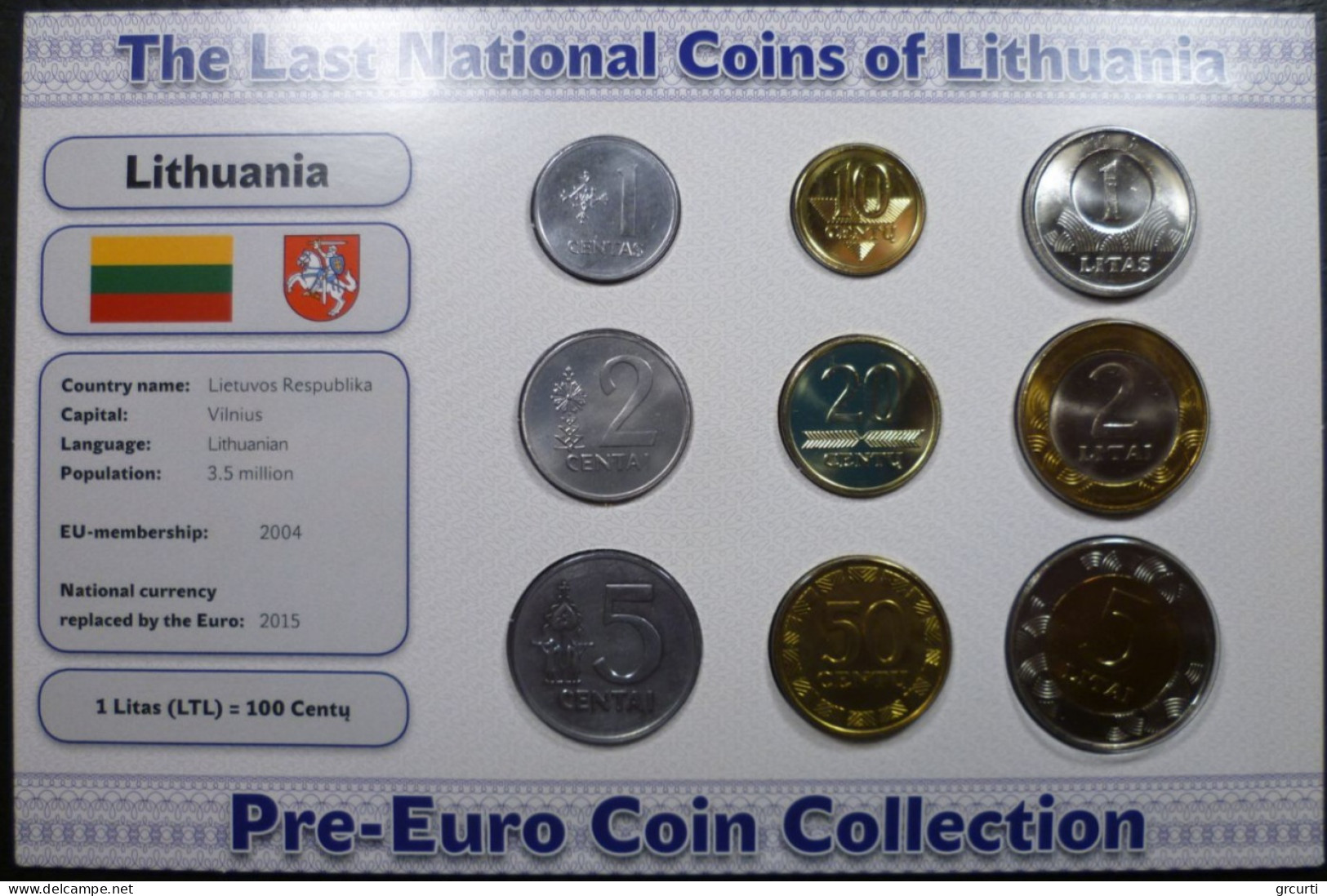 Lituania - Monetazione Pre-Euro - Anni Misti - 1, 2, 5, 10, 20 E 50 Centu, 1, 2 E 5 Litai - Lituanie