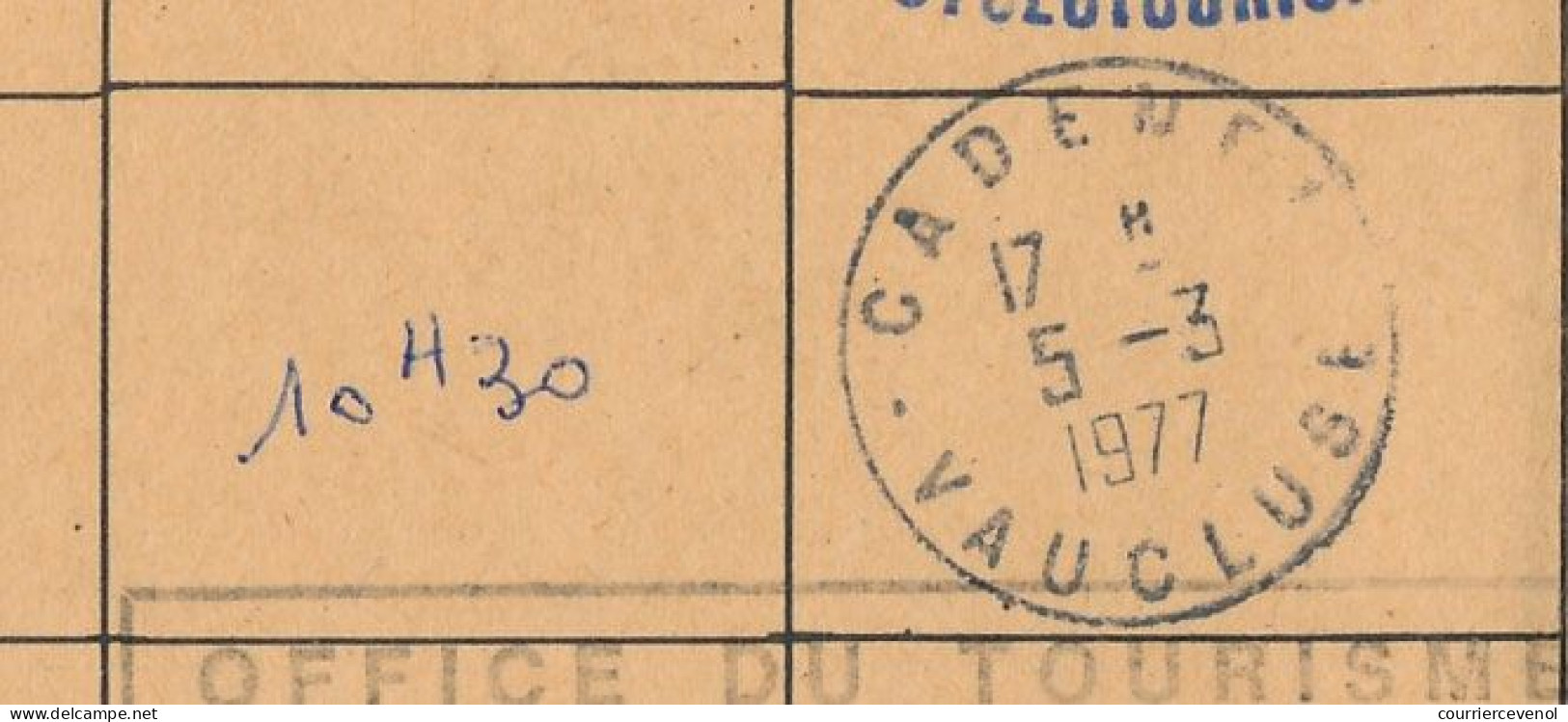 CYCLISME - Brevet Fédéral De Cyclotourisme - 150 Kilomètres - Départements 13, 84 Et 14 - 1977 - Cyclo-sport Provencal - Manual Postmarks