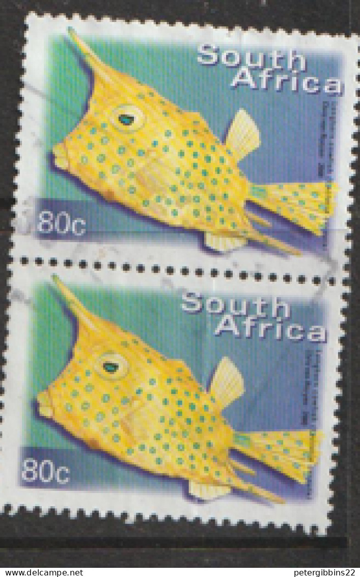 South Africa  2000  SG 1213 80c Fishes    Fine Used Pair - Usati