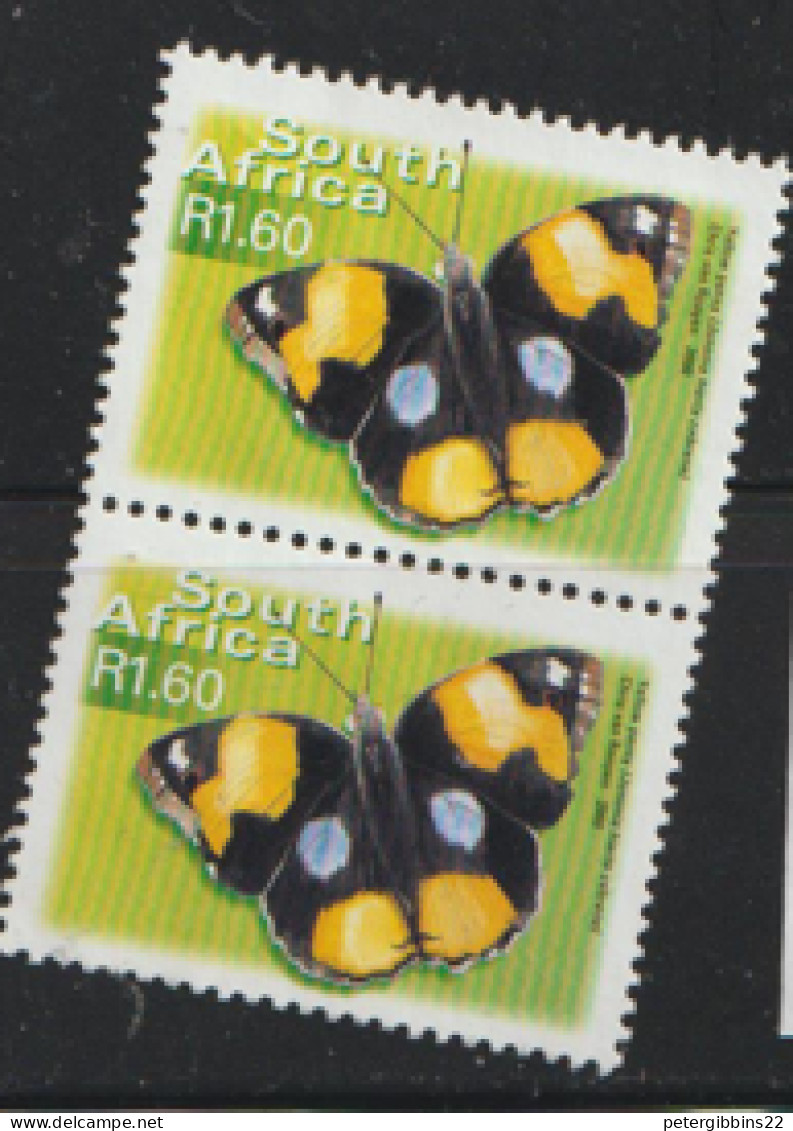 South Africa  2001  SG 1284  1.25 Butterfly   Fine Used Pair - Used Stamps
