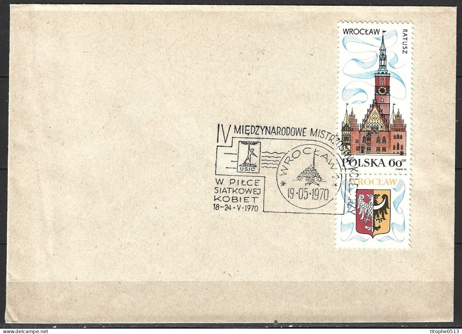 POLOGNE. Enveloppe Commémorative De 1970. Championnat De Volley. - Volley-Ball