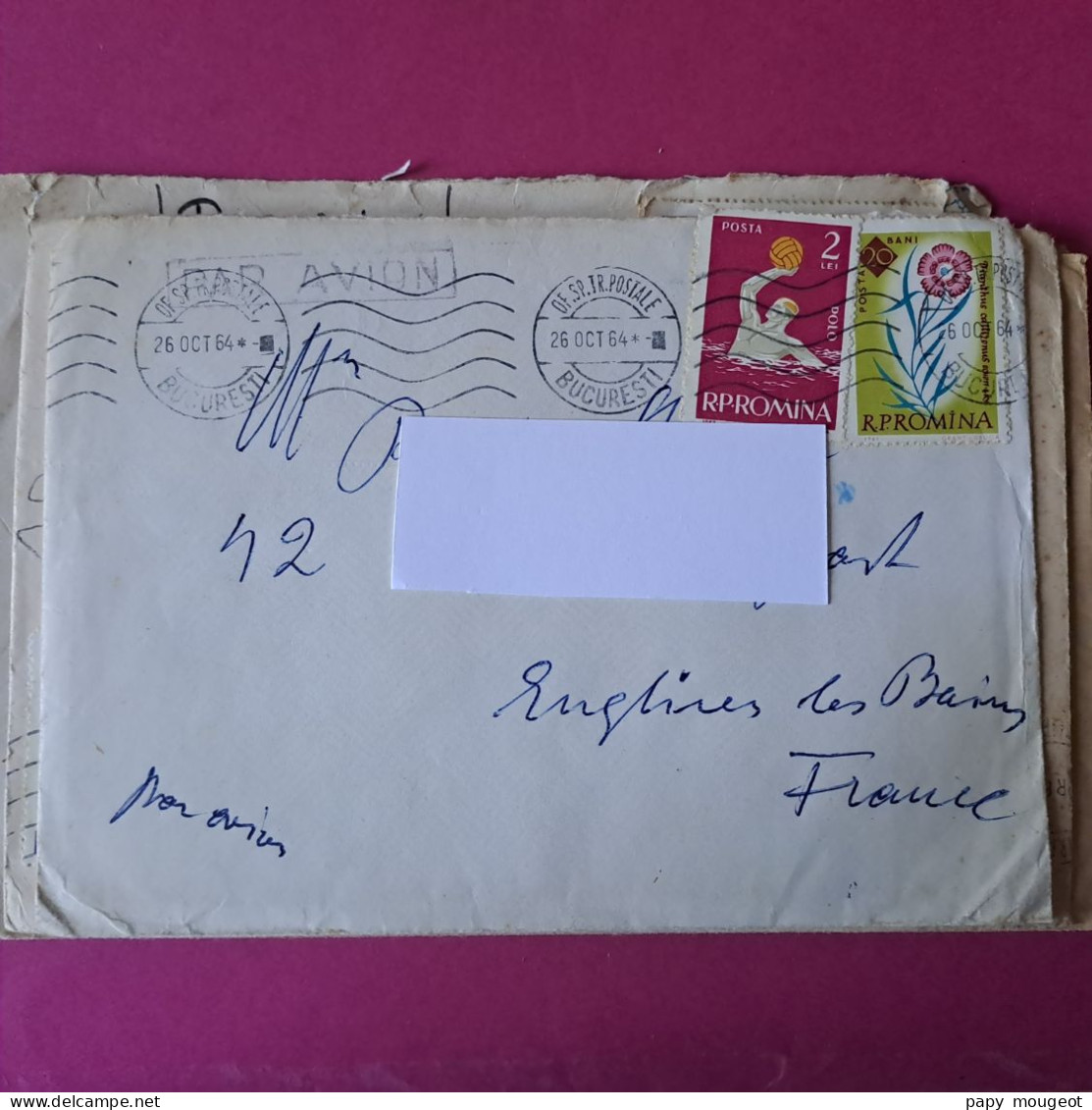 13 Lettres La Majorité Par Avion De Bucarest  à La Même Famille Années 1964 - 1969 Une Partie Avec Correspondance - Briefe U. Dokumente
