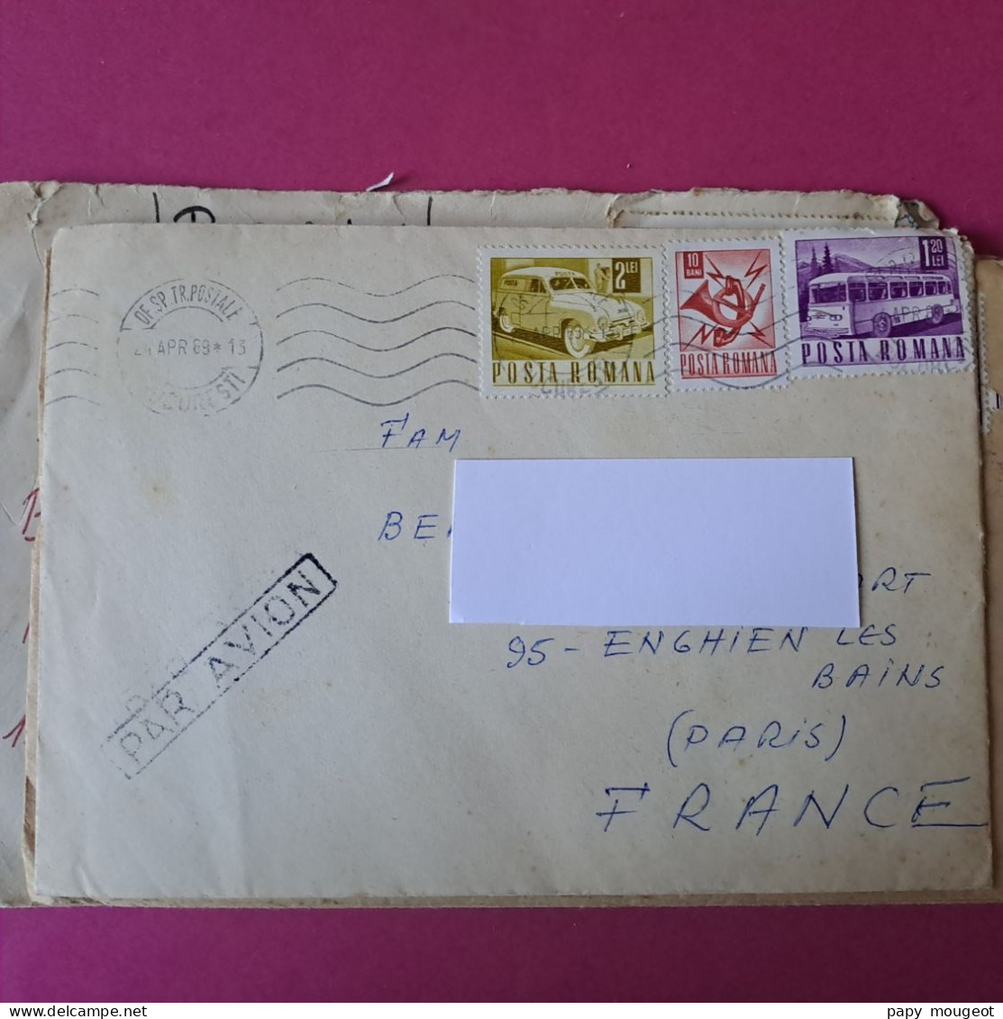 13 Lettres la majorité par avion de Bucarest  à la même famille années 1964 - 1969 une partie avec correspondance