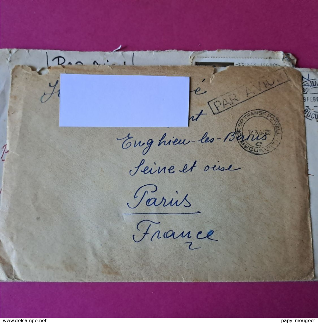 13 Lettres la majorité par avion de Bucarest  à la même famille années 1964 - 1969 une partie avec correspondance