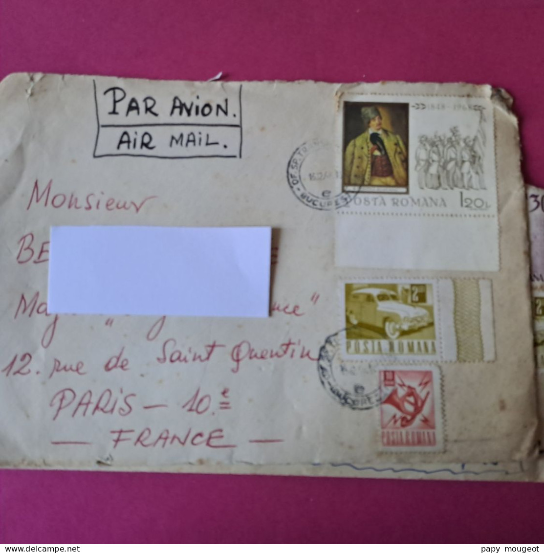 13 Lettres la majorité par avion de Bucarest  à la même famille années 1964 - 1969 une partie avec correspondance