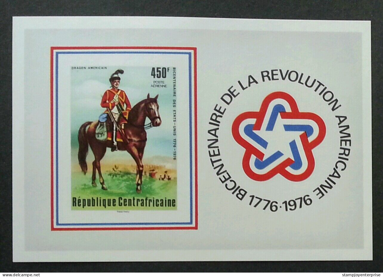 Central Africa American Revolution Bicentennial 1976 (miniature Sheet) MNH *imperf - Centrafricaine (République)