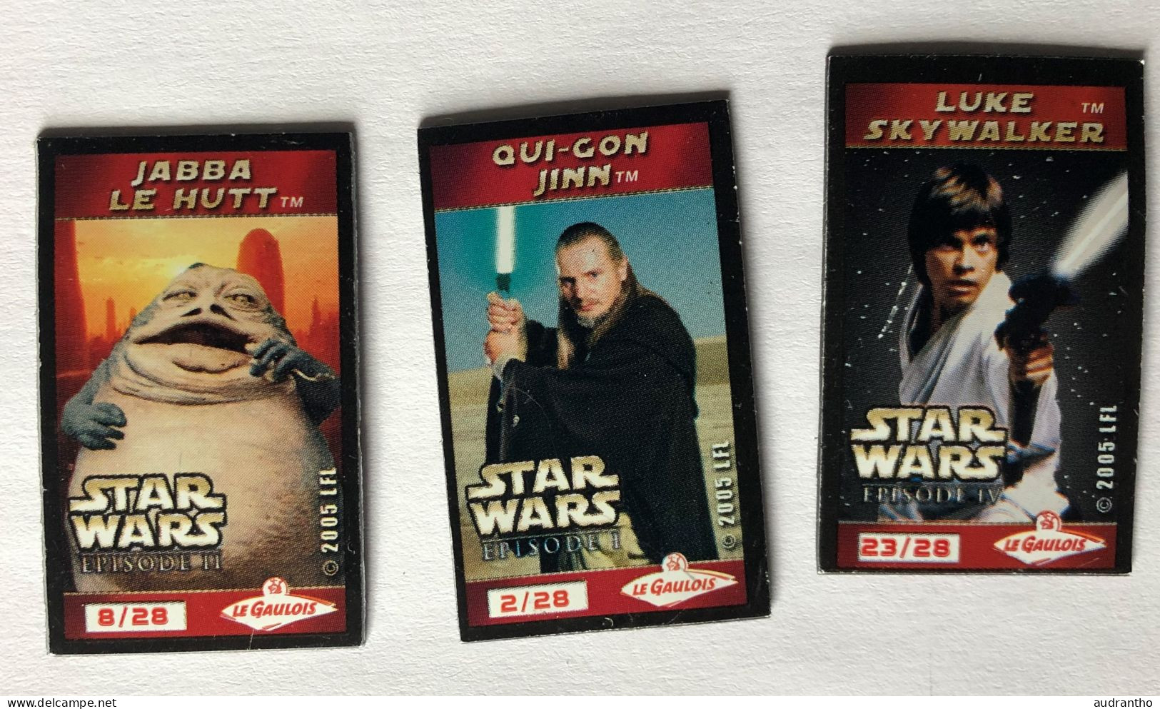 6 magnets STAR WARS 2005  LFL Le Gaulois Dark Vador Obi Wan Kenobi Mace Windu C-3PO ...