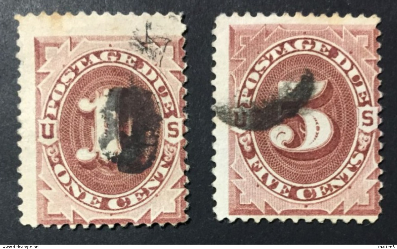 1884 - United States - Postage Due Printing 1c. ,5c.  - Used - Officials