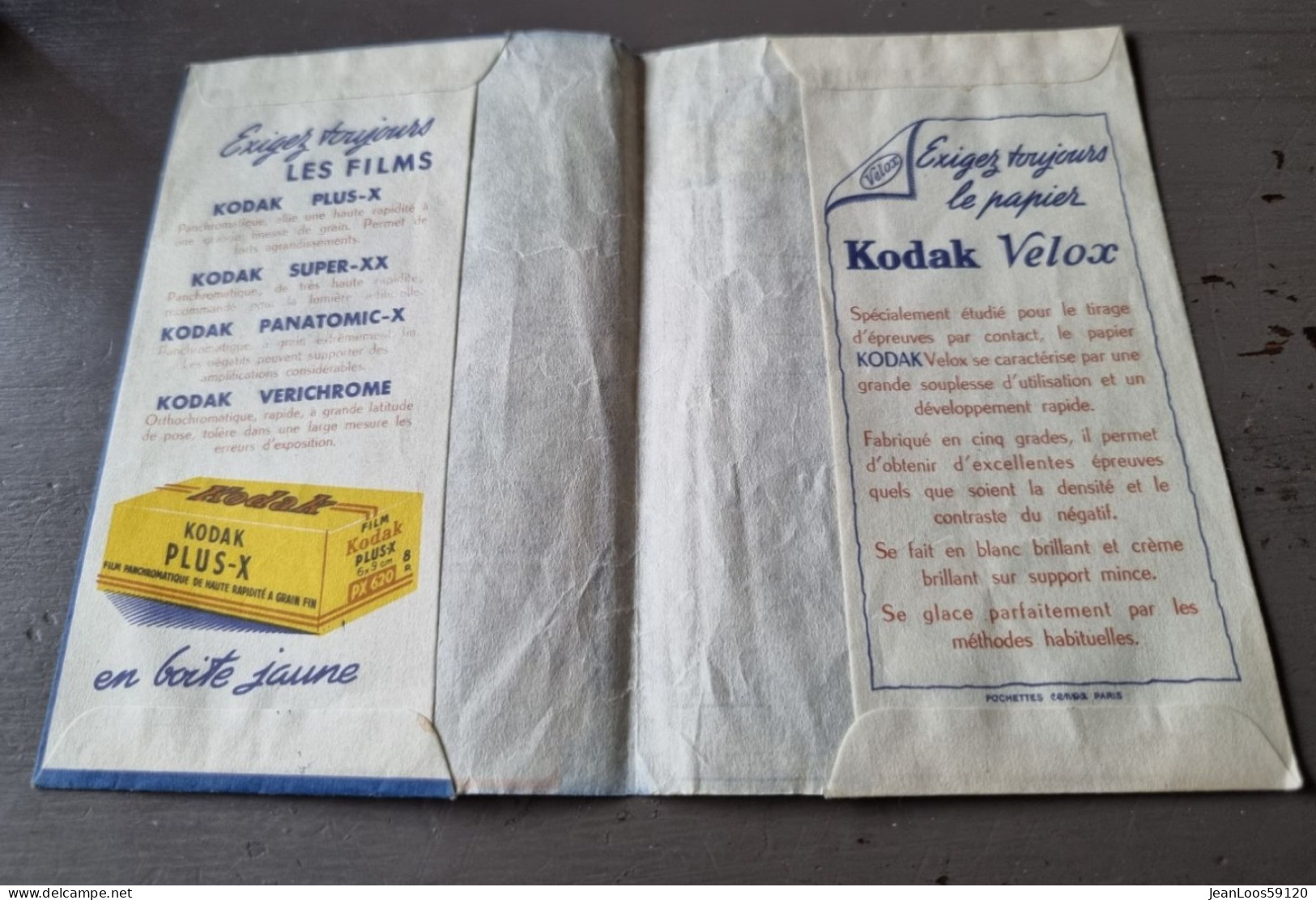 Pochette Ancienne Pour Photo & Négatif - Publicité KODAK  Studio LASCH à BEAULIEU SUR MER - Matériel & Accessoires