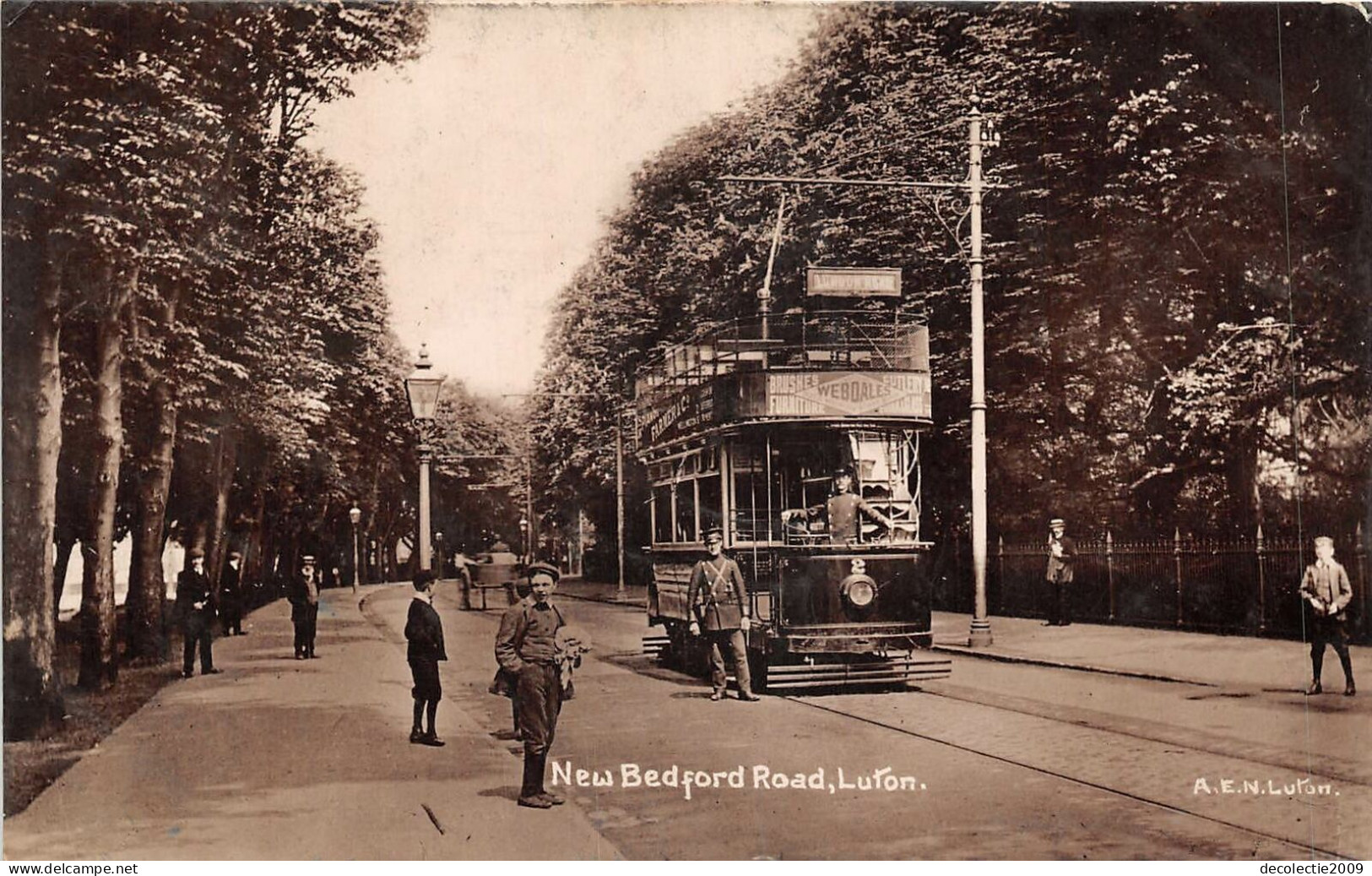 Uk52619 New Bedford Road Luton London Real Photo Uk Tram Tramway - Bedford