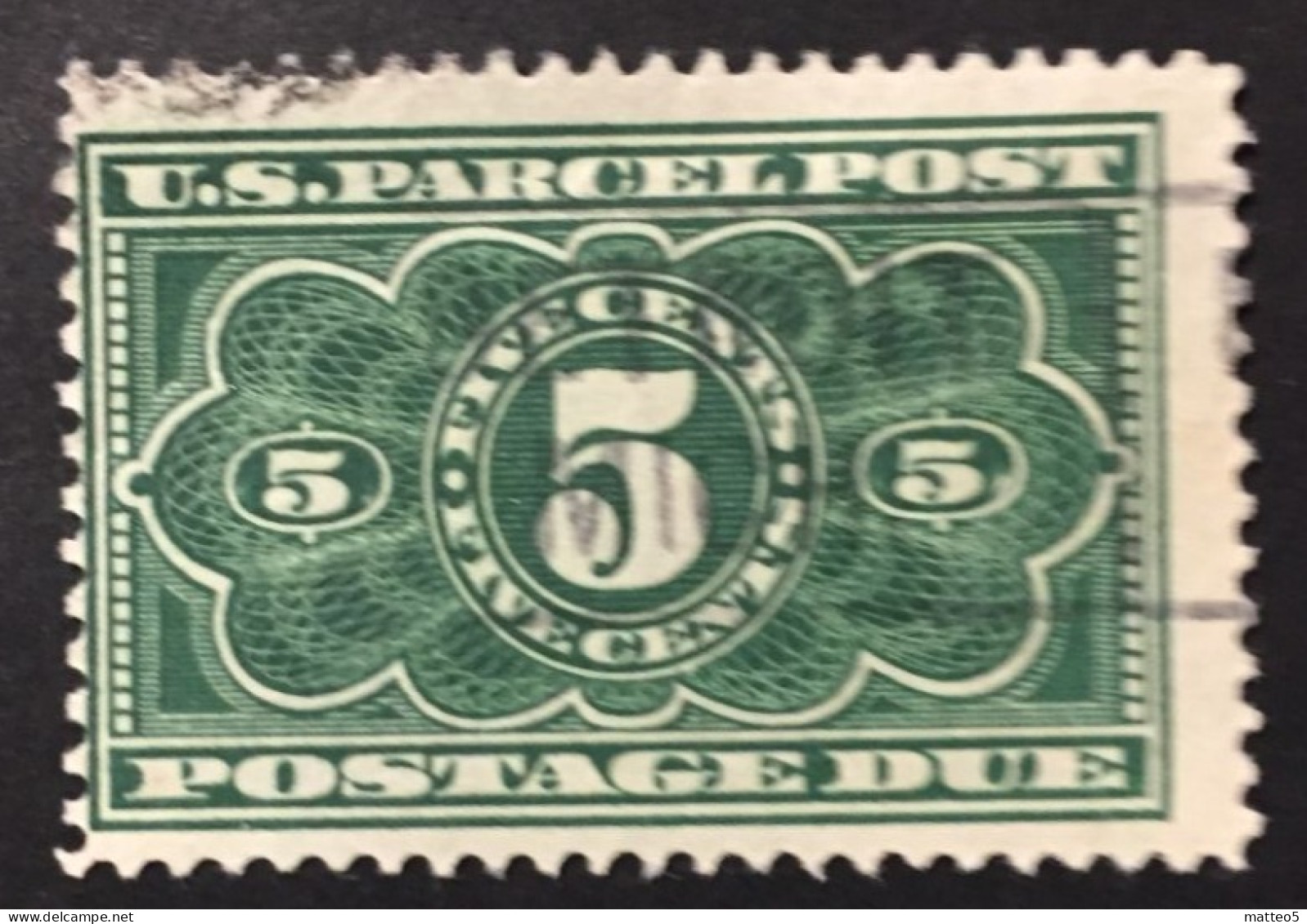 1912 - United States - Parcel Post - Postage Due  5c. - Used - Servizio