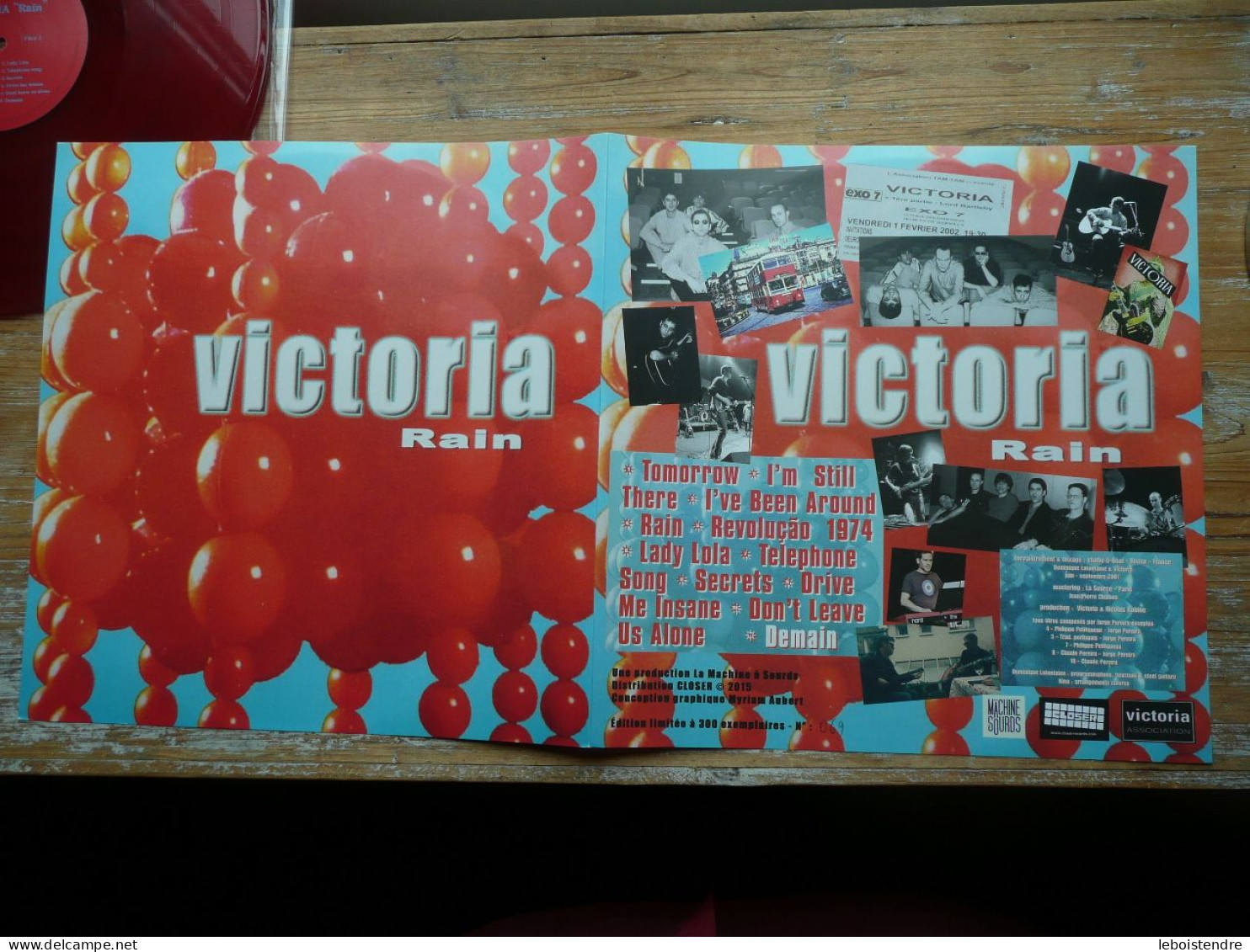 RARE 33 T LP VINYLE ROUGE RED + CD DANS POCHETTE VICTORIA RAIN EXEMPLAIRE NUMEROTE LA MACHINE A SOURDS NO PAYPAL !!! - Ediciones Limitadas