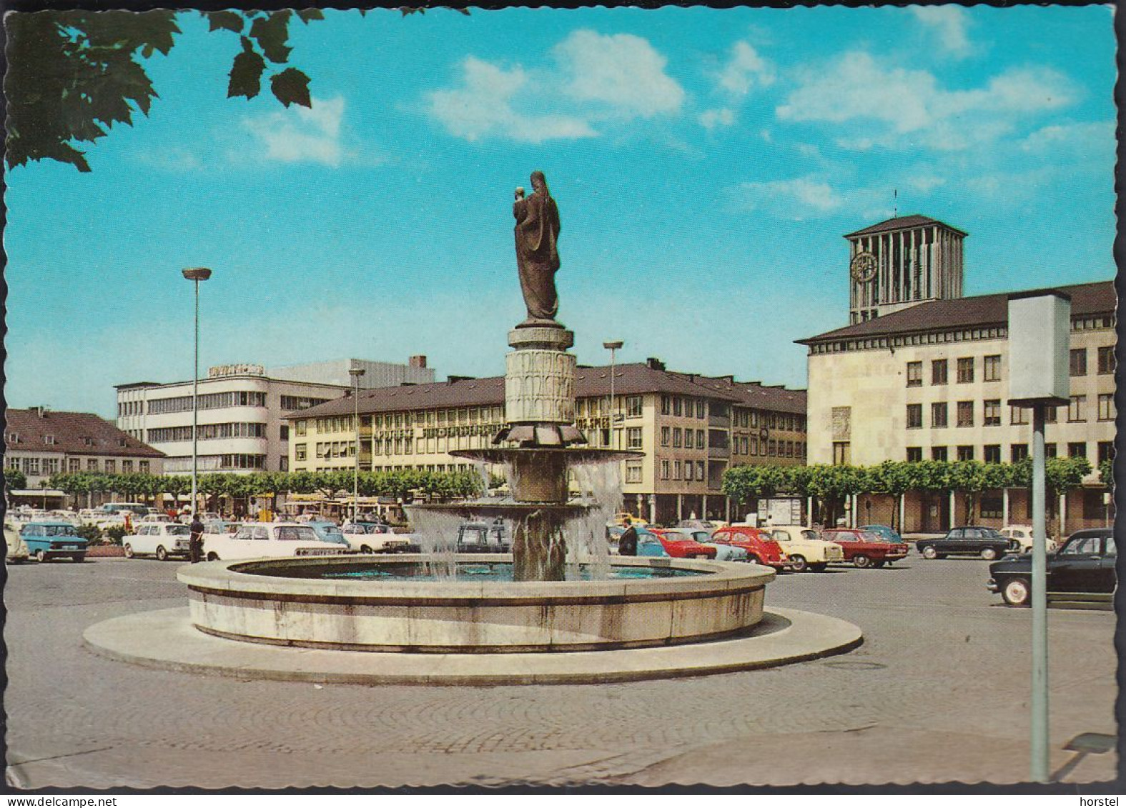 D-66740 Saarlouis - Rathaus - Parkplatz - Cars - Simca - NSU Prinz - VW Käfer - Opel Rekord - Peugeot - Kreis Saarlouis