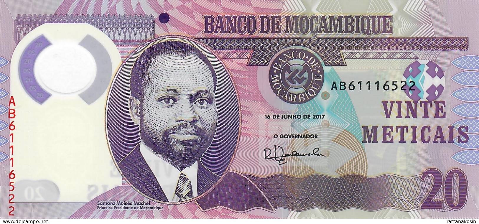 MOZAMBIQUE  P149b 20 METICAIS 2017 #AB    UNC. - Mozambique