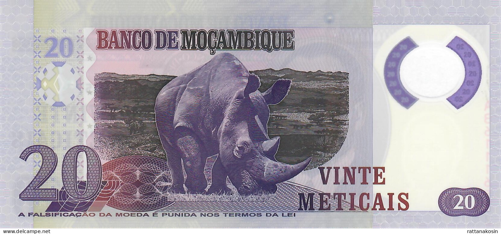 MOZAMBIQUE  P149b 20 METICAIS 2017 #AB    UNC. - Mozambique