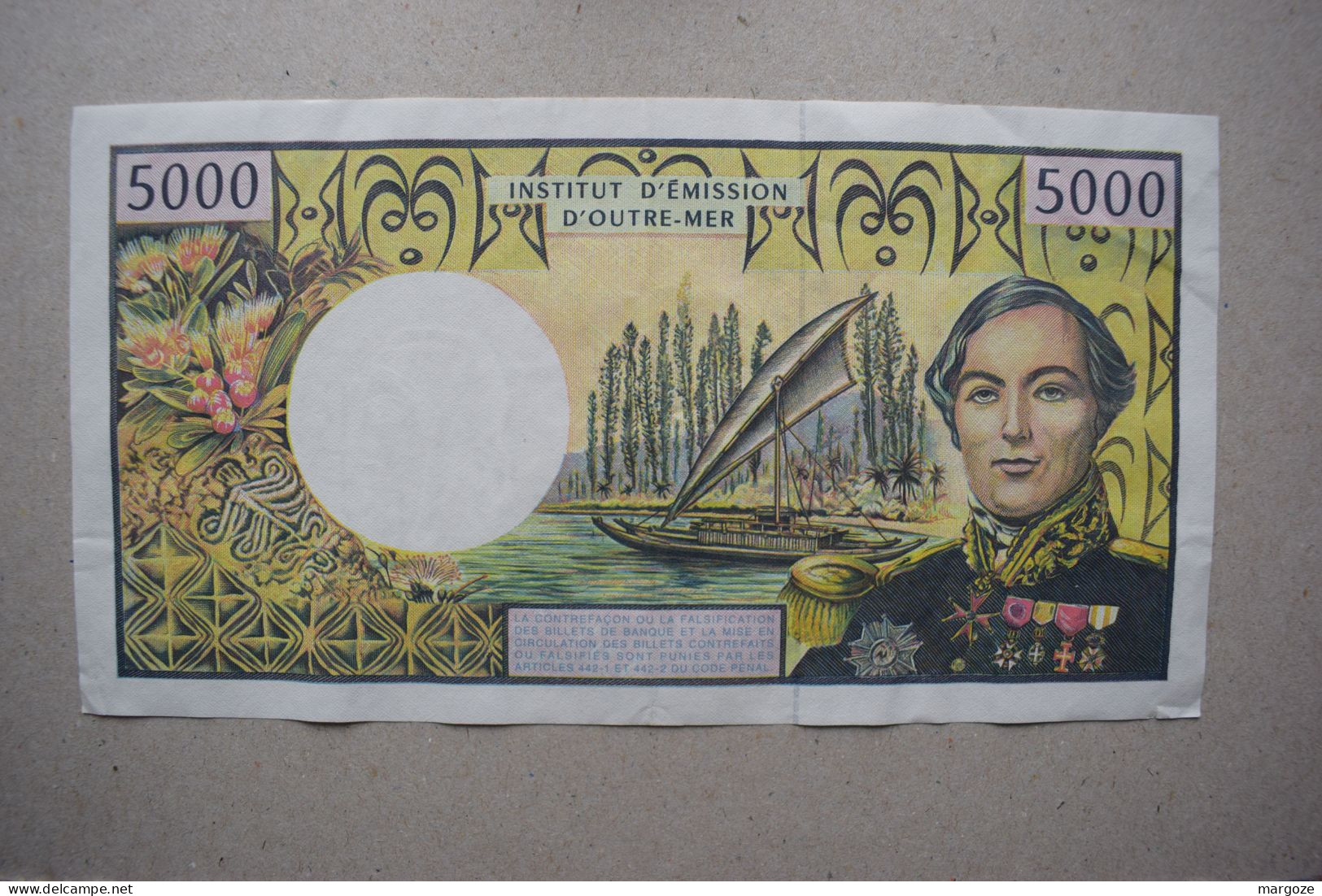 5000 Francs Pacifique Institut D'Émission D'Outre-Mer ND (1992-2010) P3i - French Pacific Territories (1992-...)