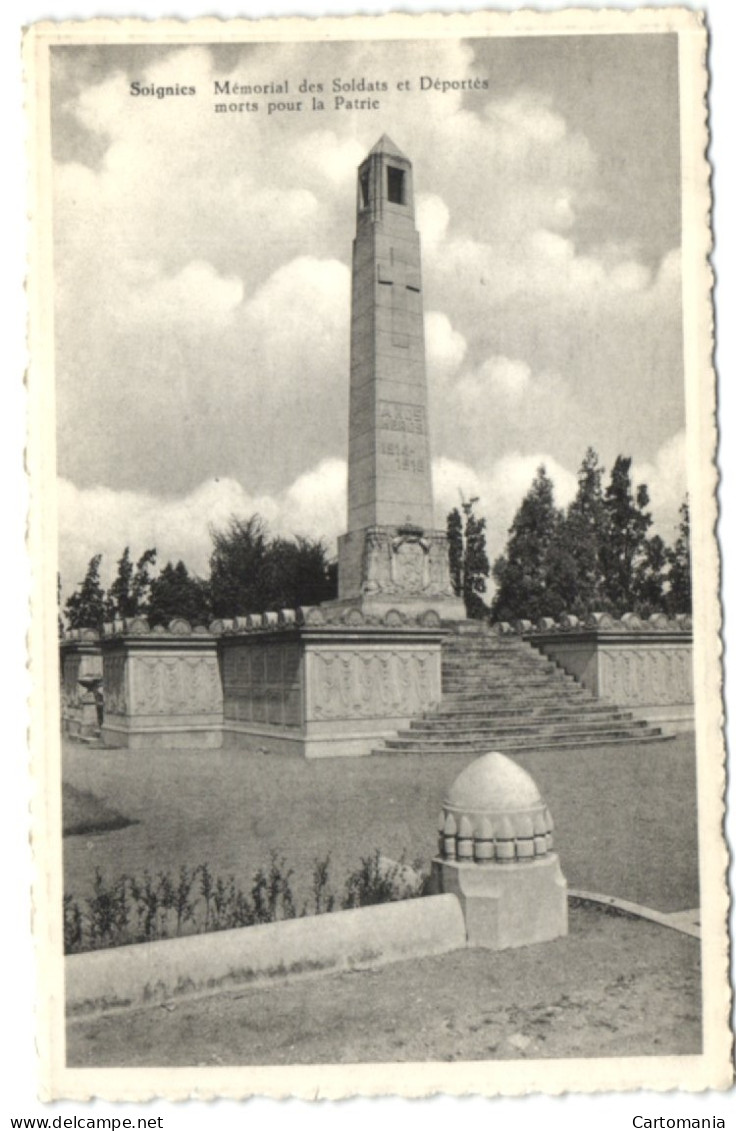 Soignies - Mémorial Des Soldats Et Déportés Morts Pour La Patrie - Soignies