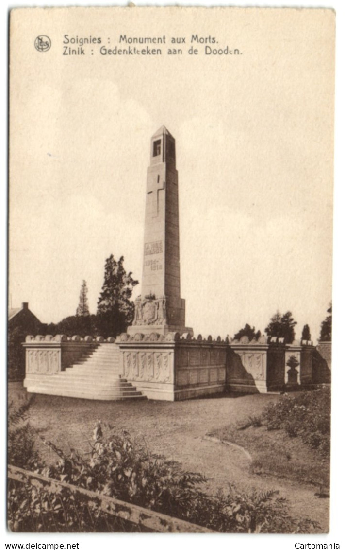 Soignies - Monument Aux Morts - Soignies