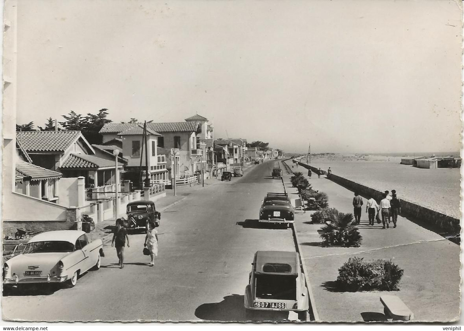 CARTE PHOTO - CANET - PLAGE -PO-  BOULEVARD DE MER -1958 - Canet Plage