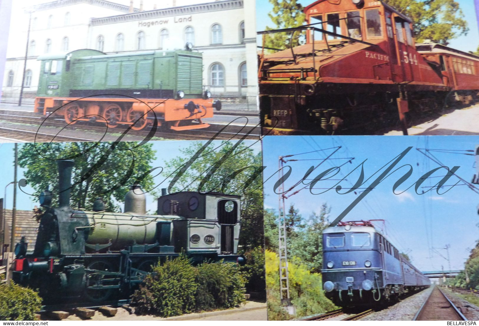 Railroad trein tram lot x 40 cpsm Spoorwegen tramway